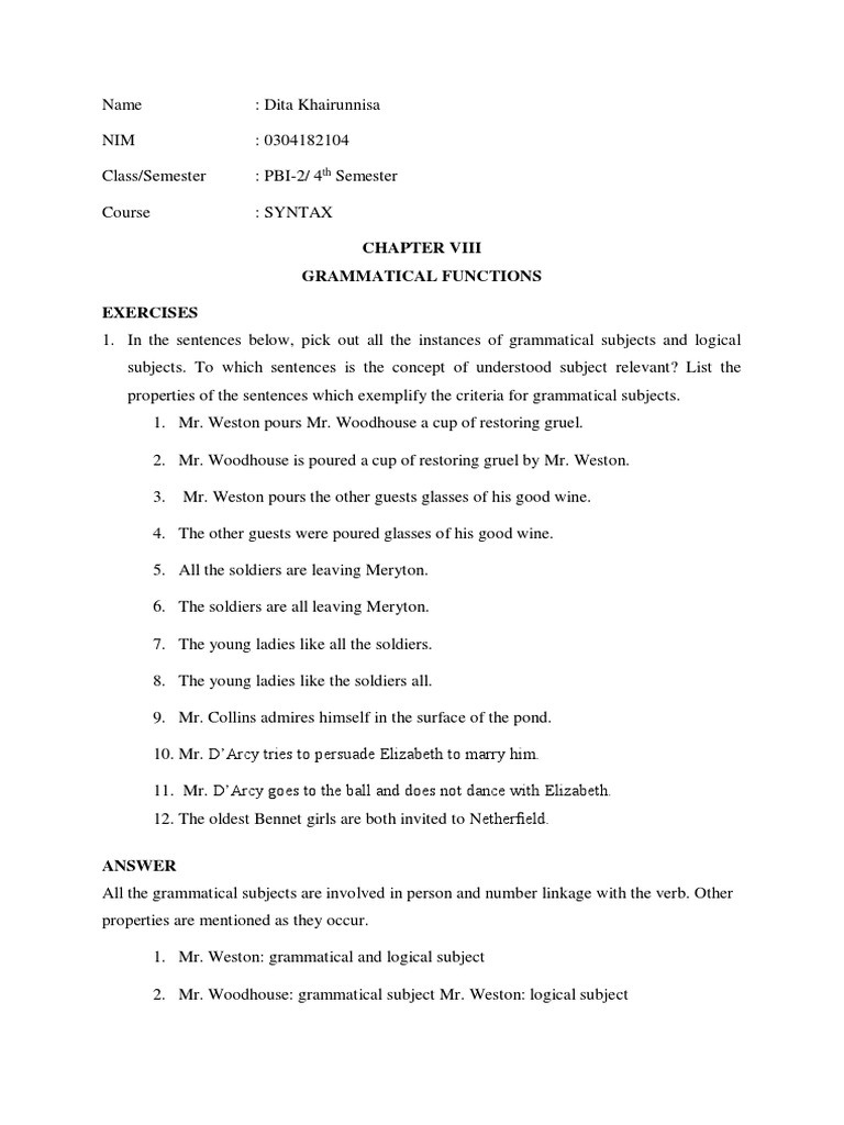 Dita Topic 9 Syntax PDF Subject (Grammar) Object (Grammar)