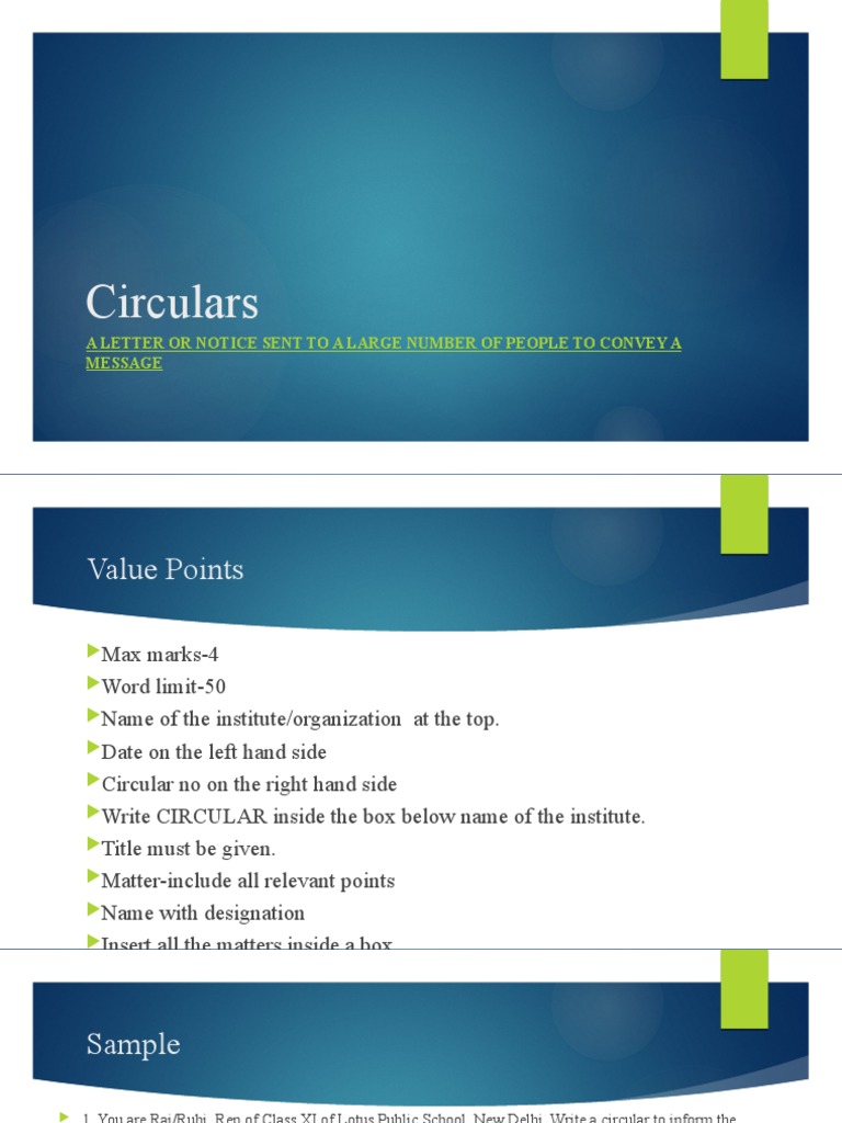 Circular Writing Guidelines for Students | PDF