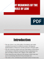 The Many Meanings of The Rule of Law