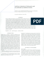 Diagnosis of Typhoid Fever: Detection of Salmonella Typhi Porins-Specific Antibodies by Inhibition ELISA