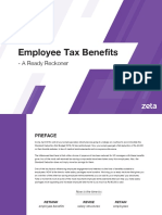 Employee Tax Benefits: - A Ready Reckoner