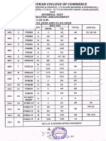 Internal Test Seating Arrangement: M.L Dahanukar College of Commerce