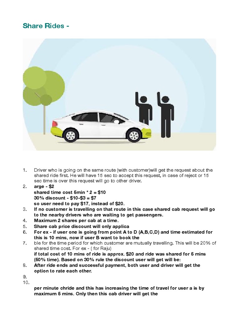 Shared Ride Rules & Discounts | PDF | Technology & Engineering