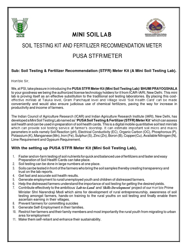 Mini Soil Lab Soil Testing Kit and Fertilizer Meter