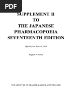 Supplement II to the Japenese Pharmacopoeia 17th