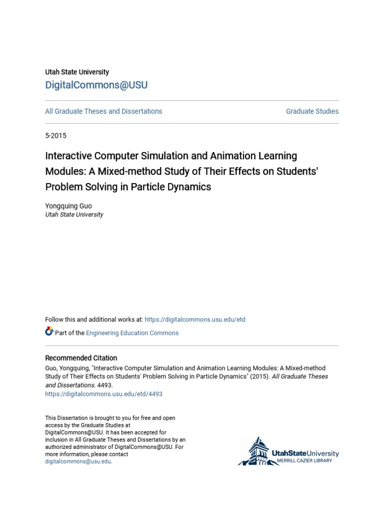 Interactive Computer Simulation and Animation Learning Modules - A ...
