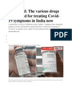 Explained: The Various Drugs Being Used For Treating Covid-19 Symptoms in India Now