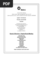 Metro Board of Directors Agenda June 2020