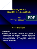 Biossegurança RISCOS BIOLOGICOS. UNISC Departamento de Biologia e Farmácia Prof. Jane Renner