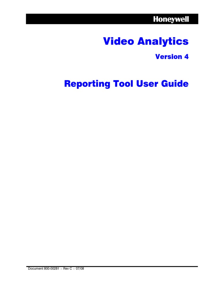Video Analytics V4 Reporting Tool User Guide | PDF | Email Address ...