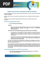 #FICADICA-Imposto de Renda 2020