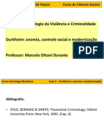 (P1) Aula 5 - Crime e modernização - Crime como fato social normal e anomia