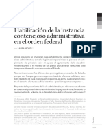 Habilitacion de La Instancia Contencioso Administrativa en El Orden Federal PDF