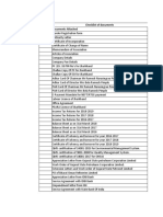 Checklist of Documents Documents Attached