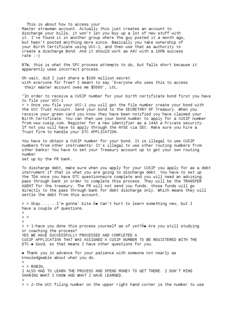 Redeem Your Strawman For 100 Million PDF Debt Bonds (Finance)