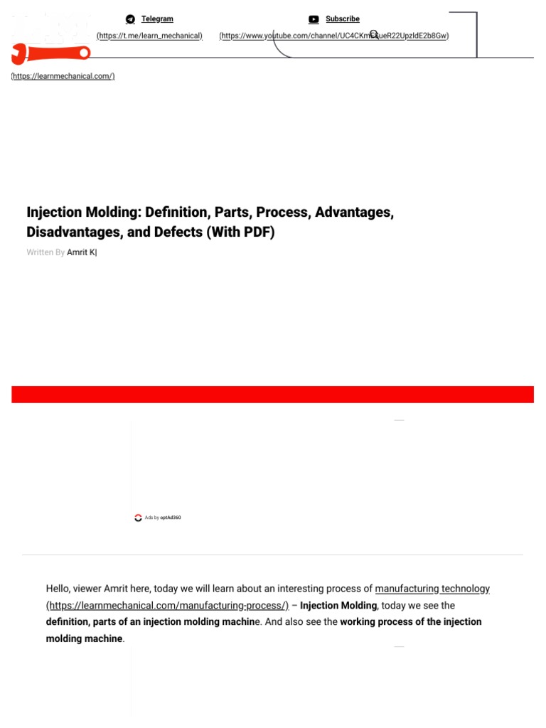 Injection Molding: Process and Components | PDF | Alloy | Business Process