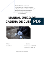 Manual Único de Cadena de Custodia