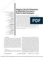 Analysis of The Fin Performance of Offset Strip Fins Used in Plate-Fin Heat Exchangers