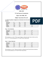 MBA 205 Operating Research