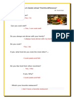 Evidencia 5: Sesión Virtual "Find The Differences": Are You A Good Cook?