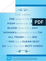 Toilet Cubicle Poster For Ladies PDF