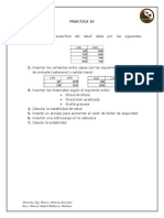 UMSA Ingeniería Geológica Geotecnia Práctica 10 Ejercicio 1