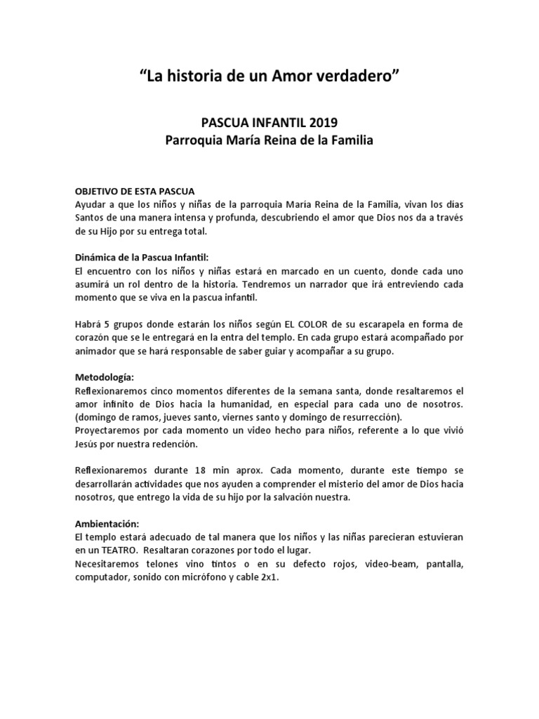 La Historia de Un Amor Verdadero | Descargar gratis PDF | Pascua de