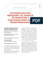 Epistemología Del Mercadeo Y El Gerente de Marketing Y Publicidad Como Líder Transformacional