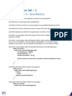 Quiz Question Set-1 (LBJ - Java Basics)