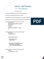 Java Basics Sample Questions Self Practice LBJ Module 3