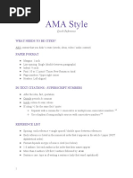 AMA Quick Reference