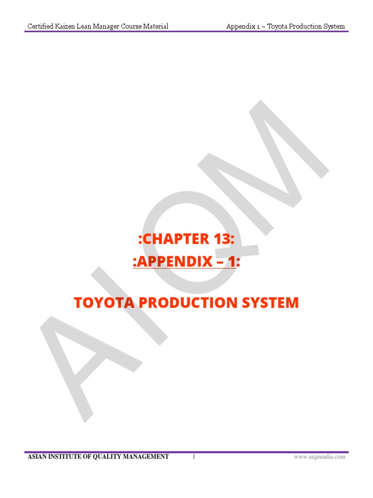 Chapter 13 Toyota Production System 14 Principles Pdf Lean
