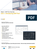 Unit 1: Introducing SAP Fiori
