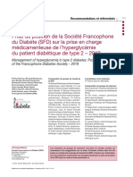 2019 Prise de Position de La SFD Sur La Pec de L'hyperglycemie Du Diabetique de Type 2 PDF