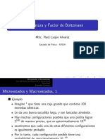 Temperatura y FActor de Boltzmann