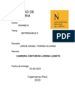 Facultad de Ingenieria: Curso: Dinámica Tema