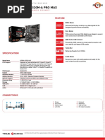 Msi A320m A Pro Max Datasheet