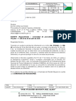 Respuesta A Oficio No. P32JAA - 1 - 556-20 de 26 de Abril de 2020.