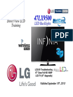 LG 47lx9500 3d Led TV Infinia Training | PDF | Electrostatic Discharge |  Hdmi