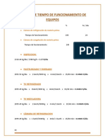 Calculo Del Tiempo de Funcionamiento de Equipos