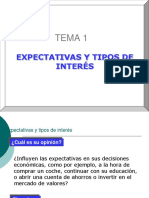Macro II Tema 1 EXPECTATIVAS Y TIPOS DE INTERÉS