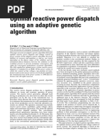 Optimal Reactive Power Dispatch Adaptive