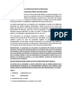 La Corrupcion Institucionalizada en El Peru