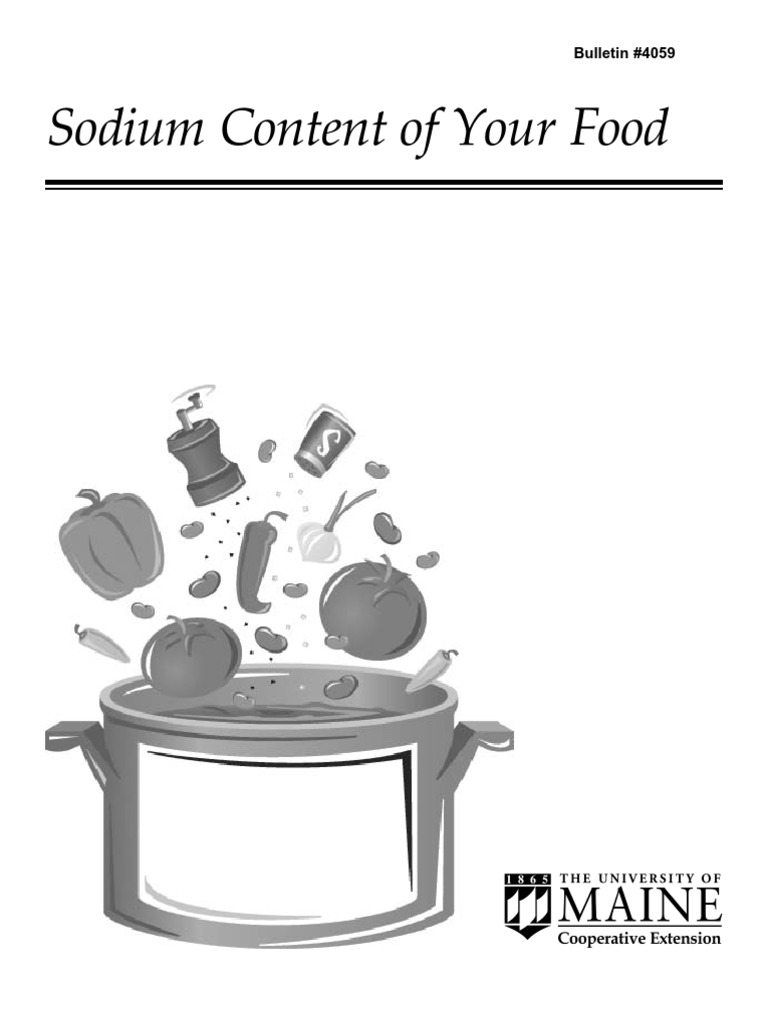 Sodium content in common foods