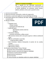 Examen Neurológico - Cuadro Resumen