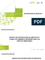 EXPORTACIÓN DE SERVICIOS AÑO 2019 - Taller 3 PDF