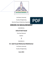 Errors in Measurement