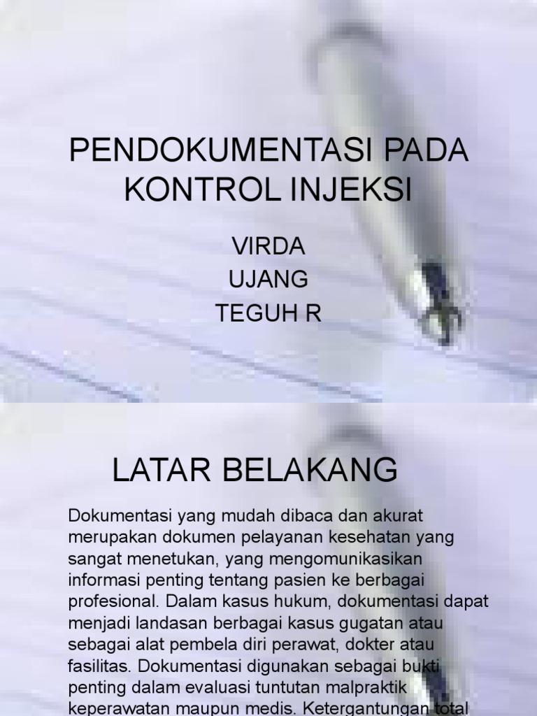 Dokumentasi Injeksi | PDF | Pengembangan Diri | Kesehatan Holistik