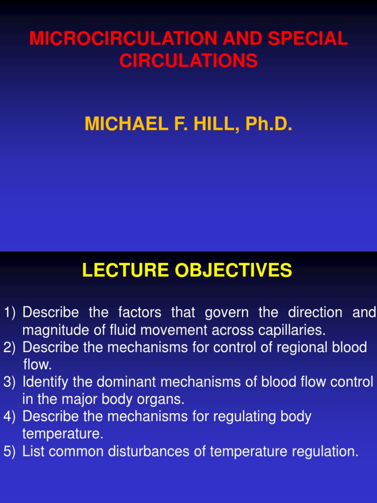 Microcirculation and Blood Flow Control | PDF | Capillary | Circulatory ...