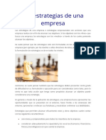 Las estrategias de una empresa